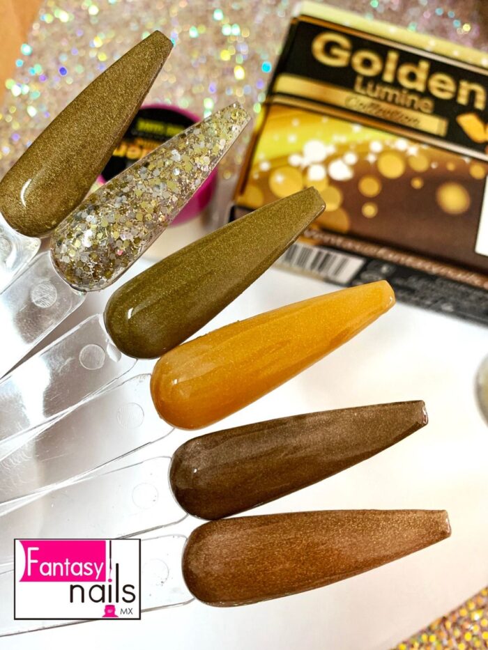 Colección Golden Lumine Fantasy Nails