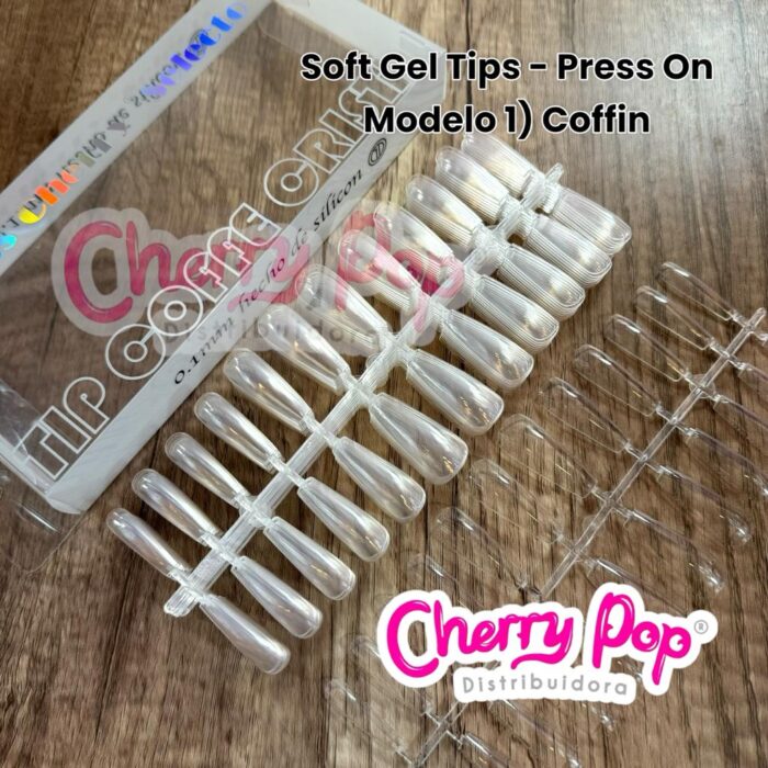 Soft gel tips - Press On Coffin