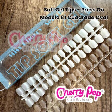 Soft gel tips - Press On Cuadrado Oval